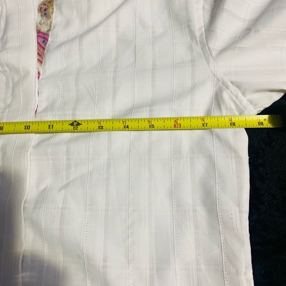 Cozy Pink and White Turtleneck Sweater - Picture 11 of 16